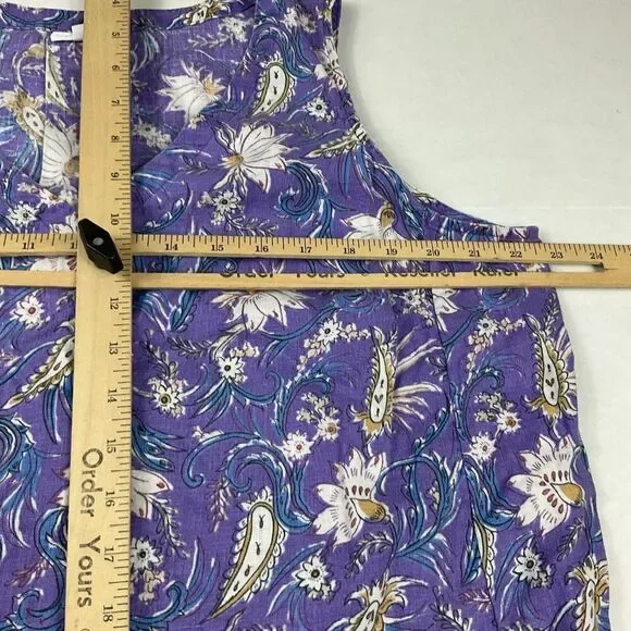 J.Jill Love Linen Dress L Purple Floral Sleeveless Summer Shift Relaxed Comfort - threedaughtersproperties.com J.Jill Love Linen Dress L Purple Floral Sleeveless Summer Shift Relaxed Comfort - threedaughtersproperties.com